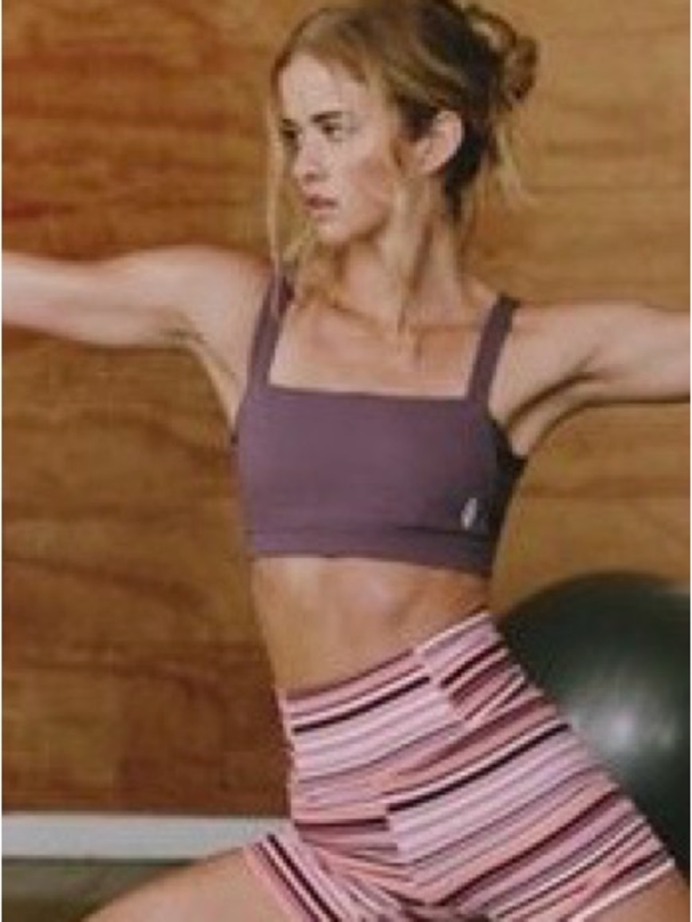 Free People - Square-Neck Supportive Sports Bra - Mauve Pink - XL